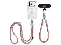 Cordón cruzado para teléfono Tech-Protect C10S (114 cm) + Correa de muñeca (31 cm) - Titanio rosa Cordón cruzado para teléfono Tech-Protect C10S (114 cm) + Correa de muñeca (31 cm) - Titanio rosa