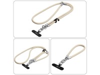 Tech-Protect C10S Crossbody Phone Lanyard (114 cm) + Wrist Strap (31 cm) - Beige Titanium Tech-Protect C10S Crossbody Phone Lanyard (114 cm) + Wrist Strap (31 cm) - Beige Titanium
