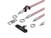 Cordón cruzado para teléfono Tech-Protect C10S (114 cm) + Correa de muñeca (31 cm) - Titanio rosa Cordón cruzado para teléfono Tech-Protect C10S (114 cm) + Correa de muñeca (31 cm) - Titanio rosa