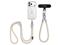 Tech-Protect C10S Crossbody Phone Lanyard (114 cm) + Wrist Strap (31 cm) - Beige Titanium Tech-Protect C10S Crossbody Phone Lanyard (114 cm) + Wrist Strap (31 cm) - Beige Titanium
