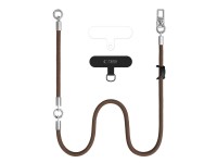 Cordón cruzado para teléfono Tech-Protect C10S (114 cm) + correa para la muñeca (31 cm) - marrón tit Cordón cruzado para teléfono Tech-Protect C10S (114 cm) + correa para la muñeca (31 cm) - marrón tit