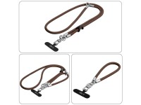 Cordón cruzado para teléfono Tech-Protect C10S (114 cm) + correa para la muñeca (31 cm) - marrón tit Cordón cruzado para teléfono Tech-Protect C10S (114 cm) + correa para la muñeca (31 cm) - marrón tit