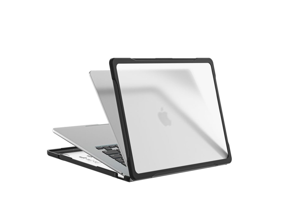 Capa Tech-Protect Velar para MacBook Air 15" 2023/2024/2025/2026 - Preto Transparente