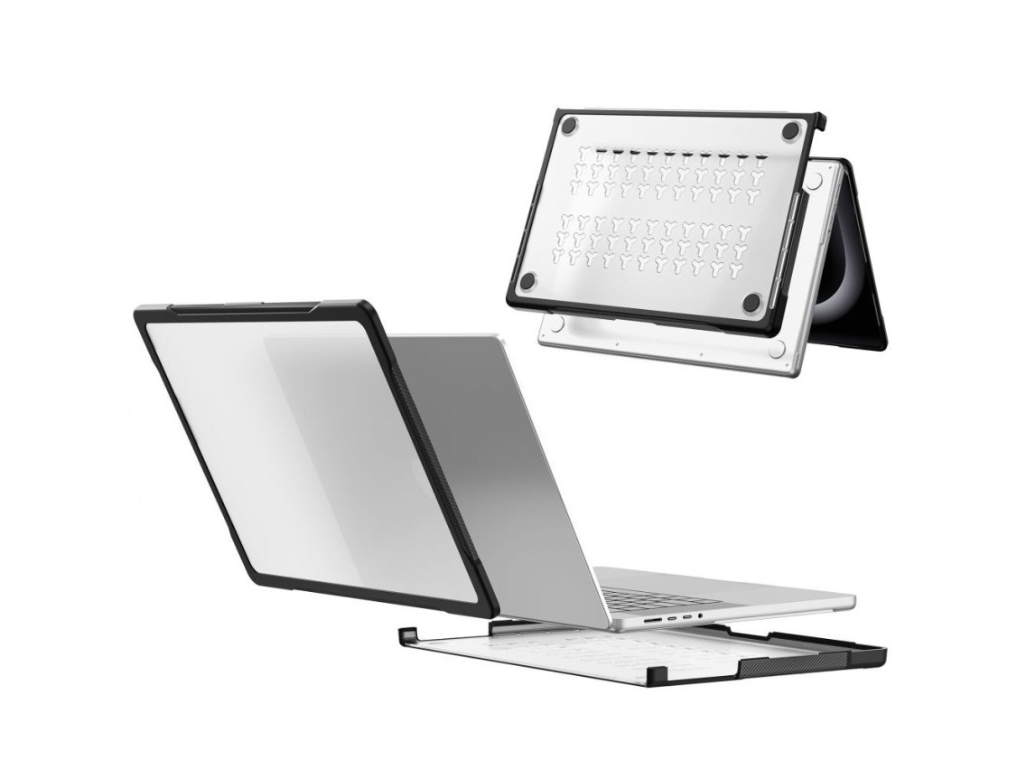 Tech-Protect Velar Case for MacBook Pro 14" 2021 / 2023 / 2025 / 2026 - Transparent Black