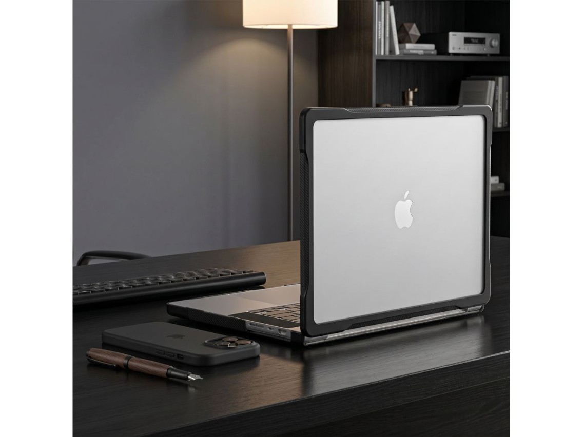 Tech-Protect Velar Case for MacBook Pro 14" 2021 / 2023 / 2025 / 2026 - Transparent Black