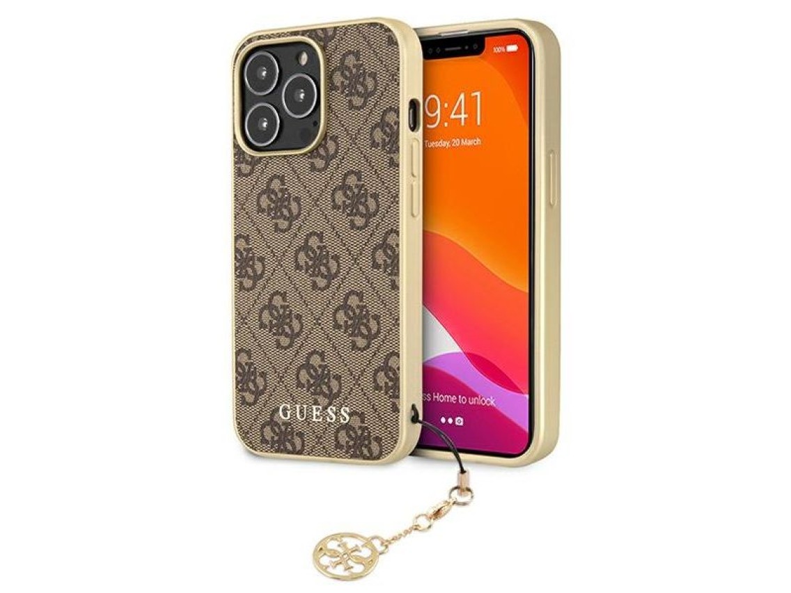 Guess GUHCP13LGF4GBR iPhone 13 Pro / 13 6.1 "brown / brown hardcase 4G Charms Collection