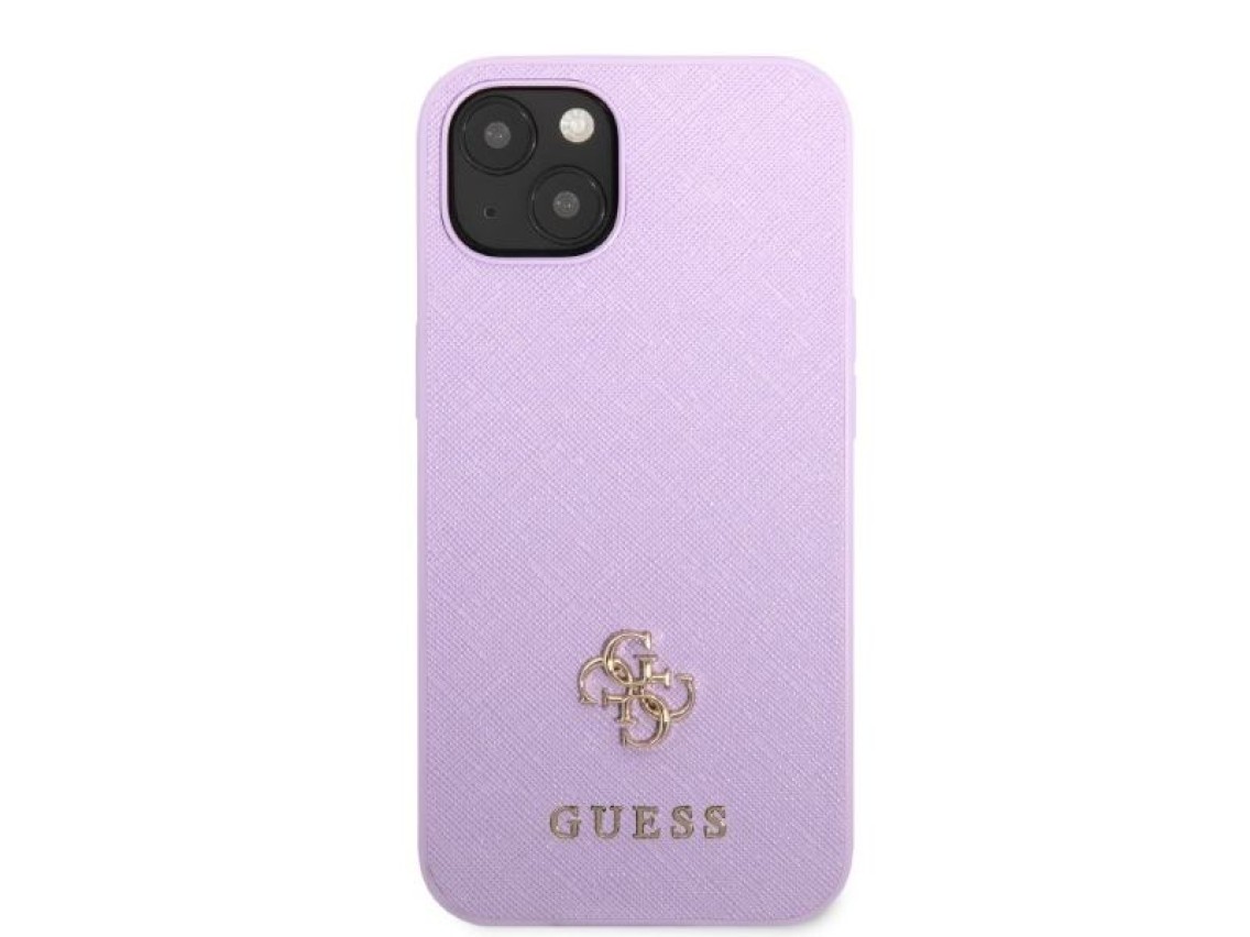 Funda r�gida Guess GUHCP13SPS4MU para iPhone 13 mini de 5,4" en color morado/morado, con carcasa Saf