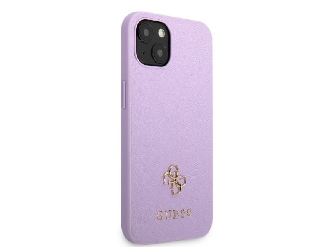 Funda r�gida Guess GUHCP13SPS4MU para iPhone 13 mini de 5,4" en color morado/morado, con carcasa Saf