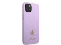 Capa rígida Guess GUHCP13SPS4MU para iPhone 13 mini 5.4" roxa/roxa Saffiano 4G com logo pequeno em m Capa rígida Guess GUHCP13SPS4MU para iPhone 13 mini 5.4" roxa/roxa Saffiano 4G com logo pequeno em m