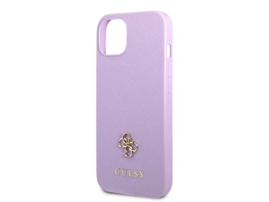 Funda r�gida Guess GUHCP13SPS4MU para iPhone 13 mini de 5,4" en color morado/morado, con carcasa Saf