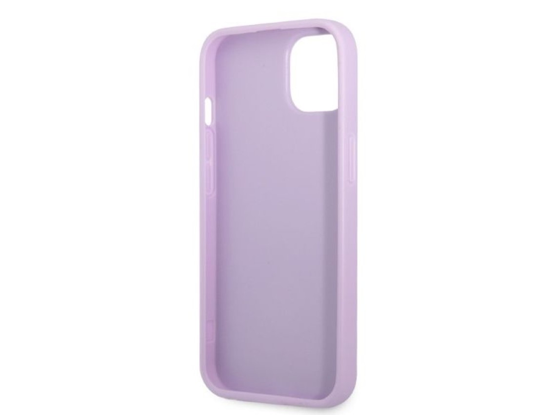 Funda r�gida Guess GUHCP13SPS4MU para iPhone 13 mini de 5,4" en color morado/morado, con carcasa Saf
