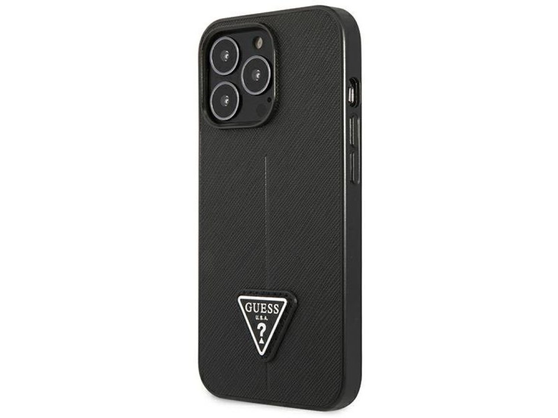 Guess GUHCP14LPSATLK iPhone 14 Pro 6.1" black/black hardcase SaffianoTriangle Logo