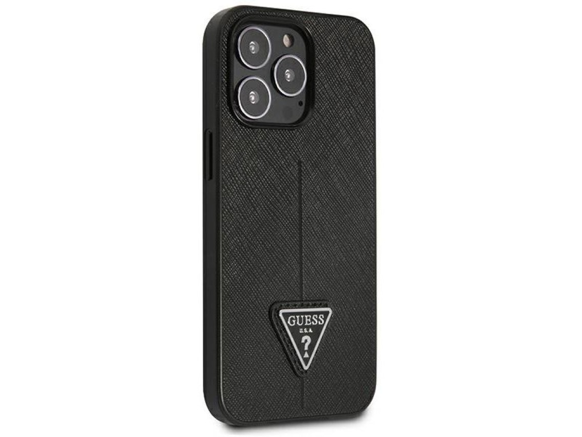 Guess GUHCP14LPSATLK iPhone 14 Pro 6.1" black/black hardcase SaffianoTriangle Logo