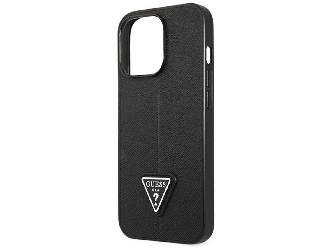 Guess GUHCP14LPSATLK iPhone 14 Pro 6.1" black/black hardcase SaffianoTriangle Logo
