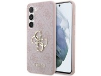 Capa r�gida rosa/rosa Guess GUHCS23S4GMGPI S23 S911 4G com logotipo grande em metal
