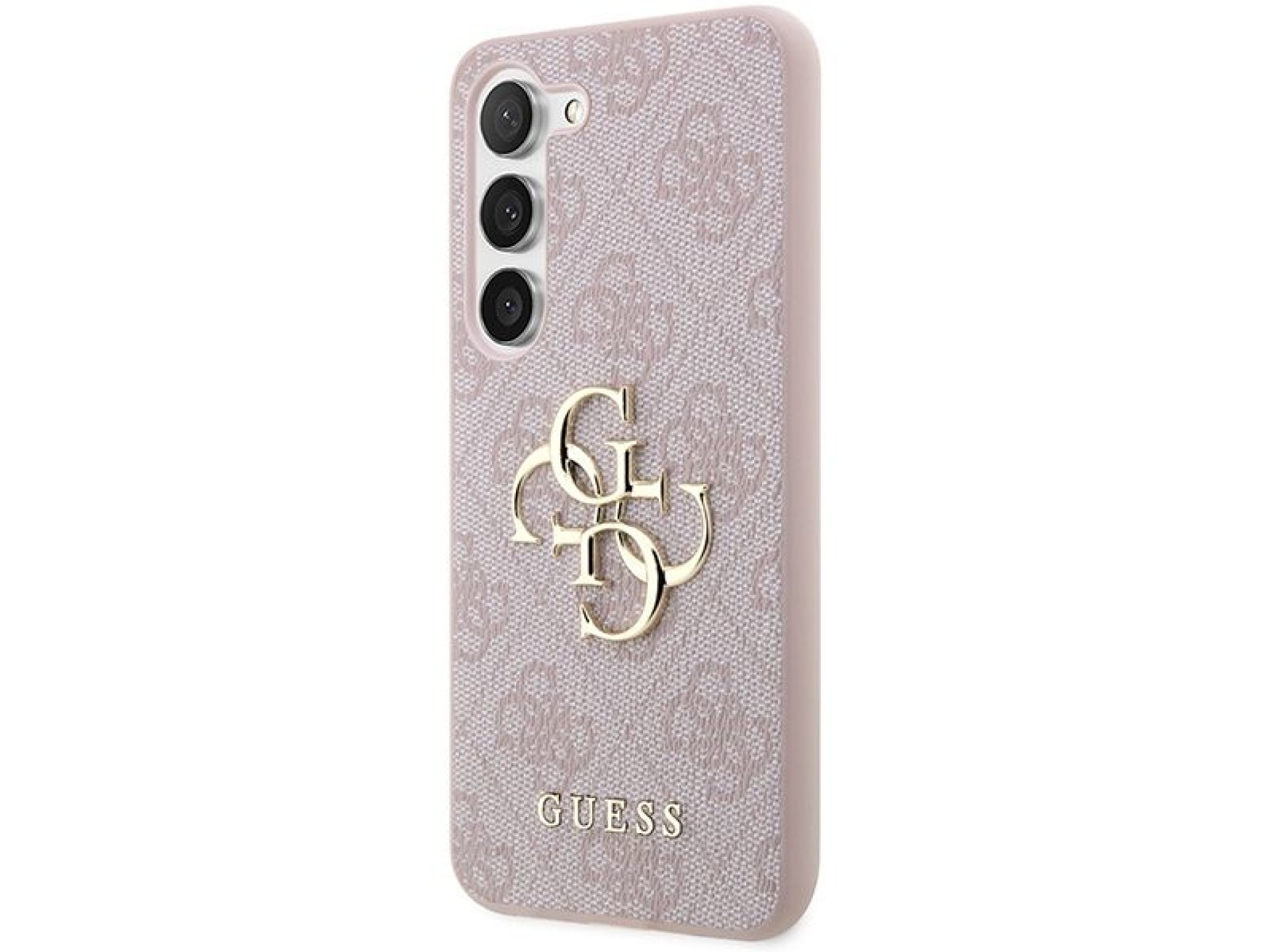 Estuche rígido Guess GUHCS23S4GMGPI S23 S911 rosa/rosa 4G con logo metálico grande