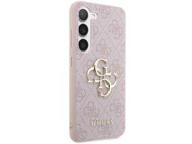 Capa r�gida rosa/rosa Guess GUHCS23S4GMGPI S23 S911 4G com logotipo grande em metal