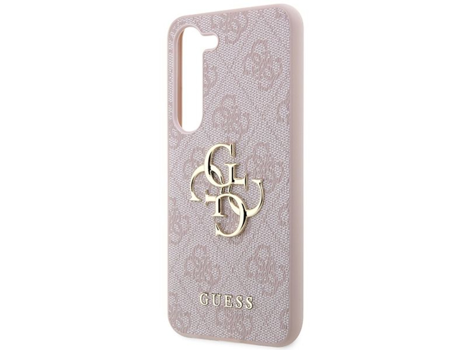 Estuche rígido Guess GUHCS23S4GMGPI S23 S911 rosa/rosa 4G con logo metálico grande
