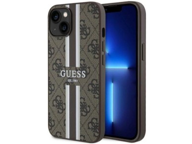 Guess GUHMP14MP4RPSW iPhone 14 Plus 6.7" brown/brown hardcase 4G Printed Stripes MagSafe Guess GUHMP14MP4RPSW iPhone 14 Plus 6.7" brown/brown hardcase 4G Printed Stripes MagSafe