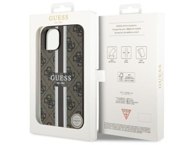 Guess GUHMP14MP4RPSW iPhone 14 Plus 6.7" brown/brown hardcase 4G Printed Stripes MagSafe Guess GUHMP14MP4RPSW iPhone 14 Plus 6.7" brown/brown hardcase 4G Printed Stripes MagSafe