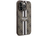 Capa rígida Guess GUHMP14XP4RPSW para iPhone 14 Pro Max 6.7" marrom/marrom com listras impressas, co Capa rígida Guess GUHMP14XP4RPSW para iPhone 14 Pro Max 6.7" marrom/marrom com listras impressas, co
