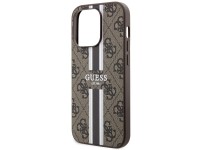 Capa rígida Guess GUHMP14XP4RPSW para iPhone 14 Pro Max 6.7" marrom/marrom com listras impressas, co Capa rígida Guess GUHMP14XP4RPSW para iPhone 14 Pro Max 6.7" marrom/marrom com listras impressas, co