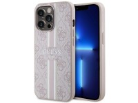 Guess GUHMP13LP4RPSP iPhone 13 Pro / 13 6.1" pink/pink hardcase 4G Printed Stripes MagSafe