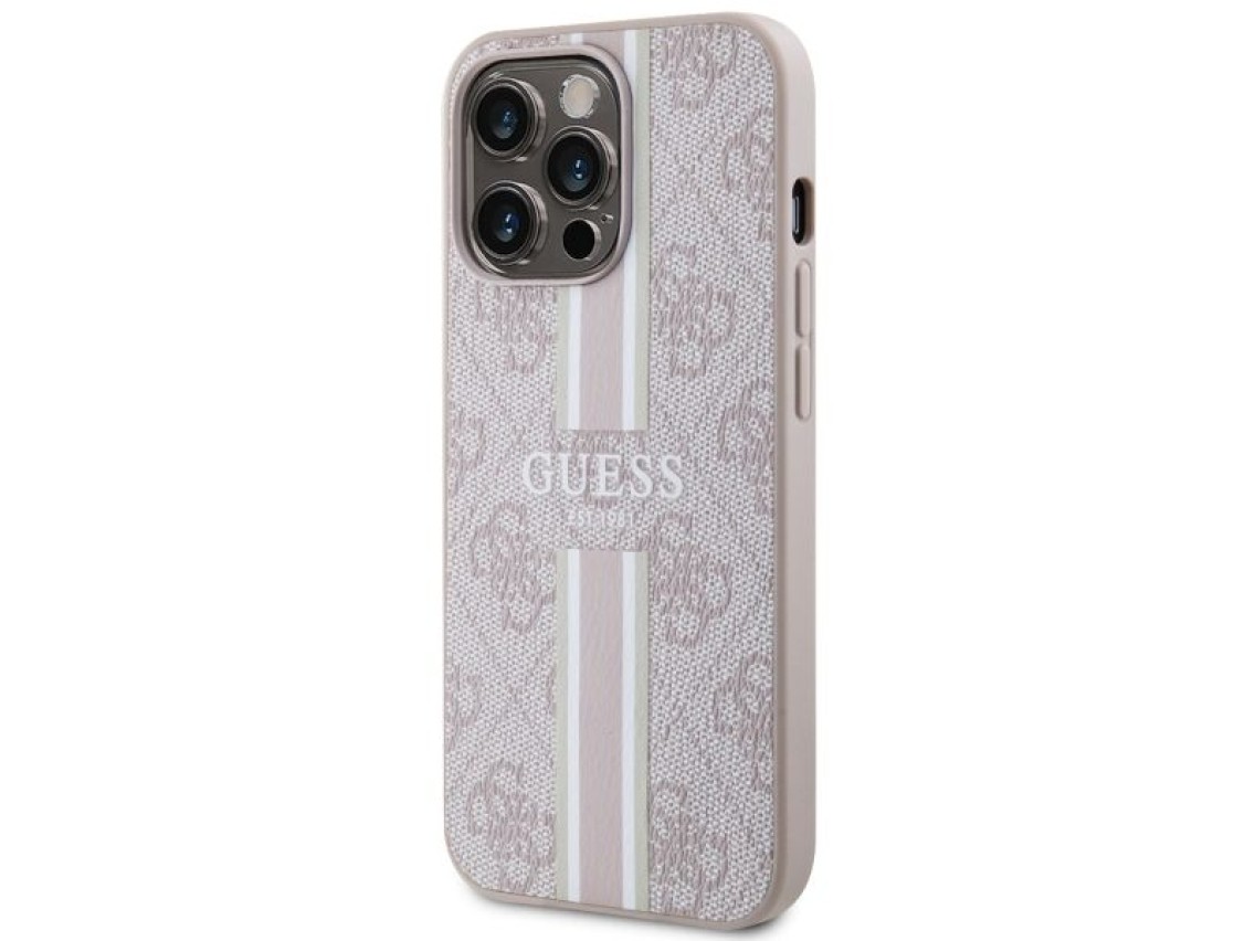 Funda r�gida Guess GUHMP13LP4RPSP para iPhone 13 Pro / 13 de 6,1" rosa/rosa, 4G, con estampado de ra