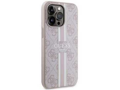 Guess GUHMP13LP4RPSP iPhone 13 Pro / 13 6.1" pink/pink hardcase 4G Printed Stripes MagSafe