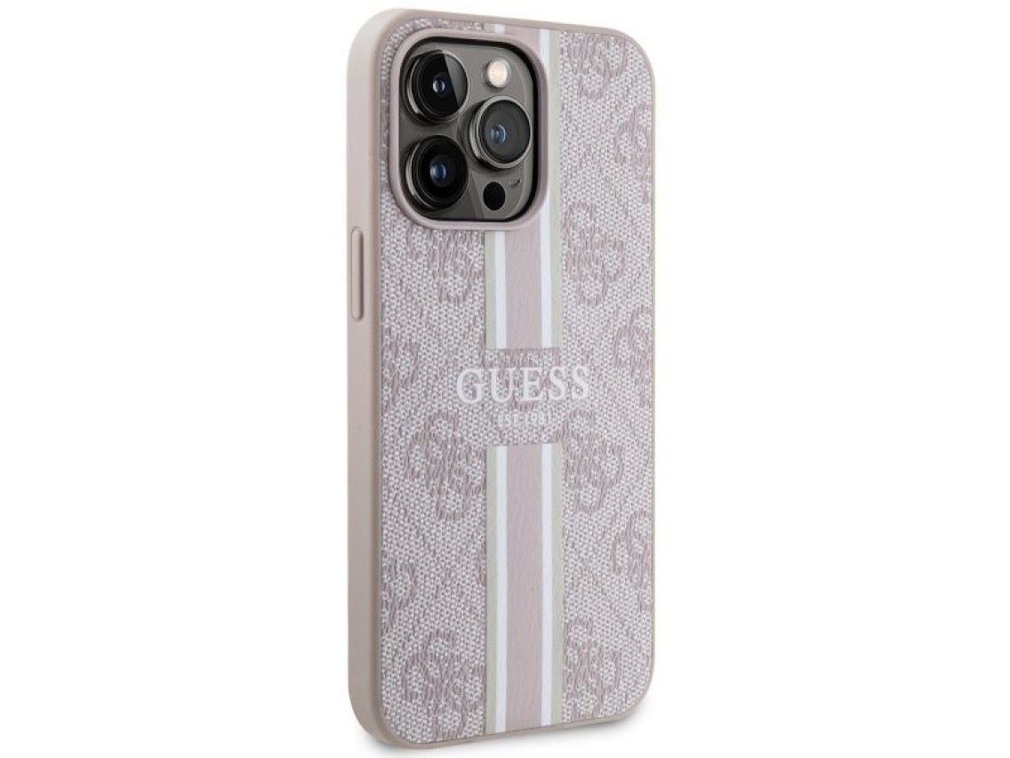 Funda r�gida Guess GUHMP13LP4RPSP para iPhone 13 Pro / 13 de 6,1" rosa/rosa, 4G, con estampado de ra