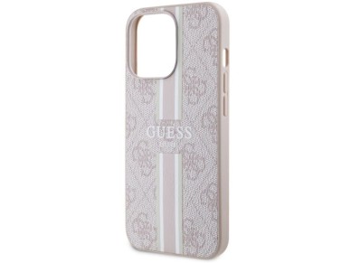 Guess GUHMP13LP4RPSP iPhone 13 Pro / 13 6.1" pink/pink hardcase 4G Printed Stripes MagSafe