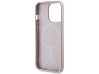 Guess GUHMP13LP4RPSP iPhone 13 Pro / 13 6.1" pink/pink hardcase 4G Printed Stripes MagSafe