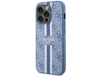 Capa rígida Guess GUHMP14LP4RPSB para iPhone 14 Pro 6.1" azul/azul com listras impressas, compatível Capa rígida Guess GUHMP14LP4RPSB para iPhone 14 Pro 6.1" azul/azul com listras impressas, compatível