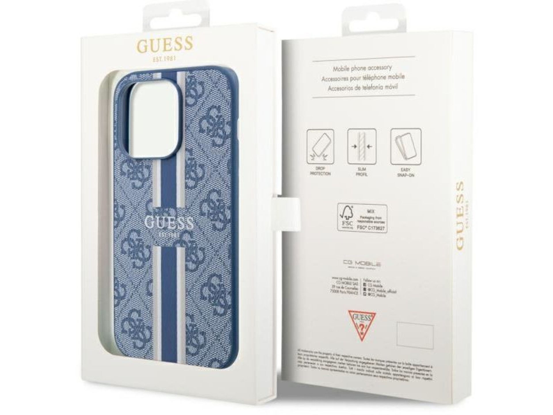 Capa rígida Guess GUHMP14LP4RPSB para iPhone 14 Pro 6.1