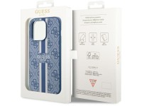 Capa rígida Guess GUHMP14LP4RPSB para iPhone 14 Pro 6.1" azul/azul com listras impressas, compatível Capa rígida Guess GUHMP14LP4RPSB para iPhone 14 Pro 6.1" azul/azul com listras impressas, compatível