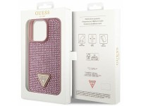 Guess GUHCP14LHDGTPP iPhone 14 Pro 6.1" pink/pink hardcase Rhinestone Triangle