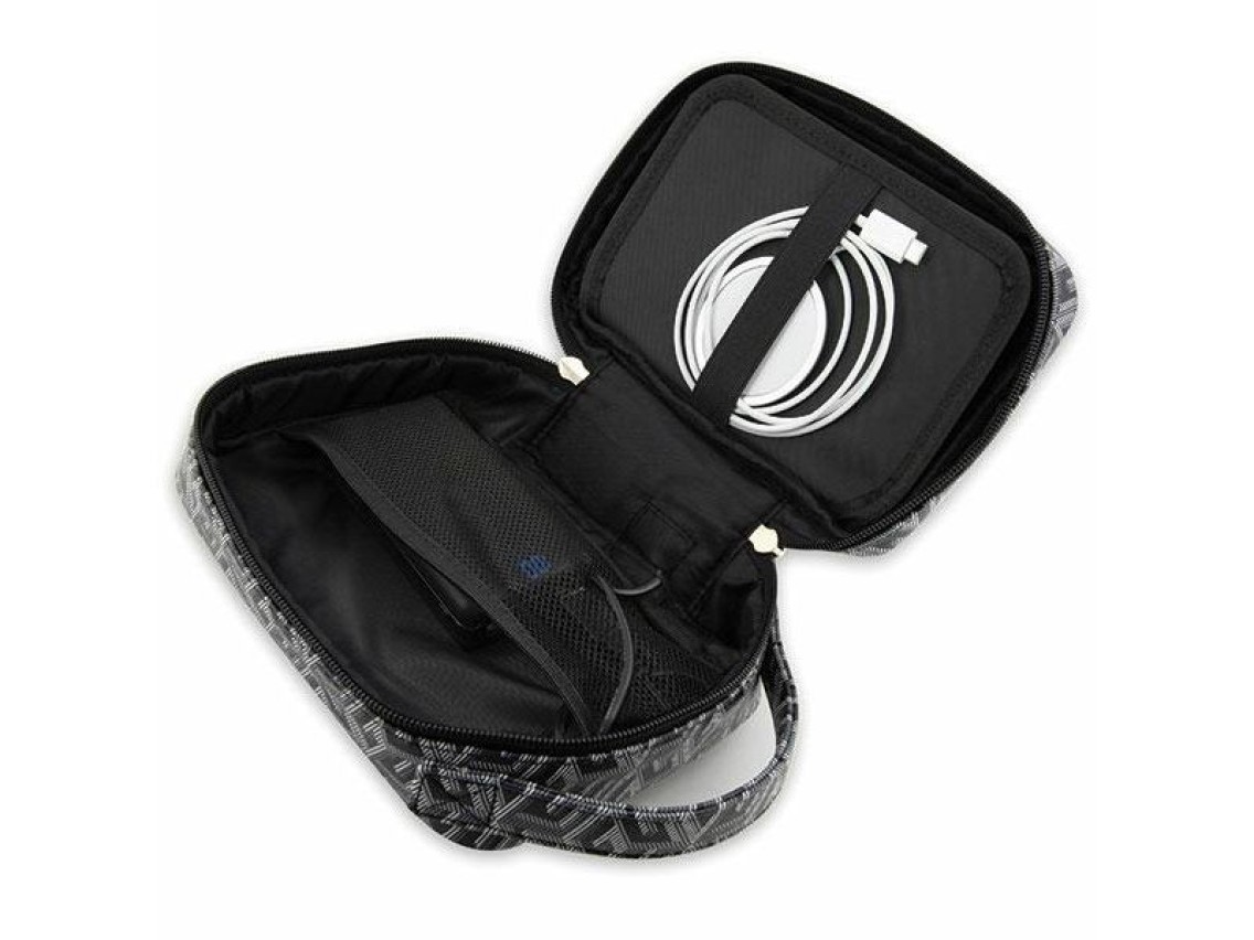 Organizador de bolso Guess GUHBHGCFSEK negro/negro GCube Stripe