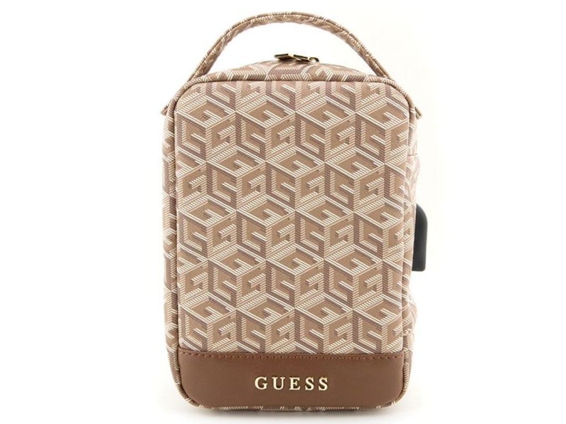 Bolsa organizadora Guess GUHBHGCFSEW - marrom GCube Stripe