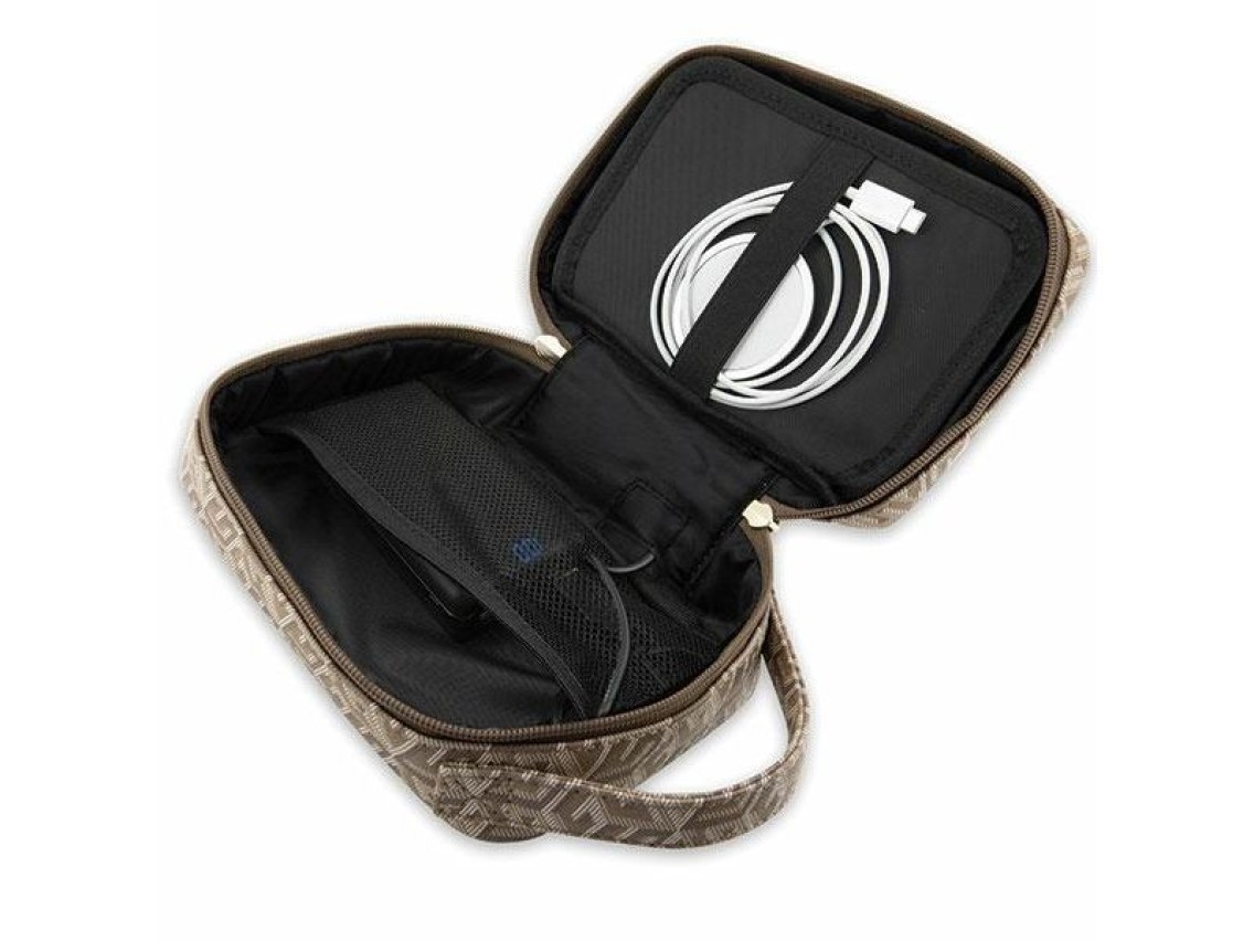 Bolsa organizadora Guess GUHBHGCFSEW - marrom GCube Stripe