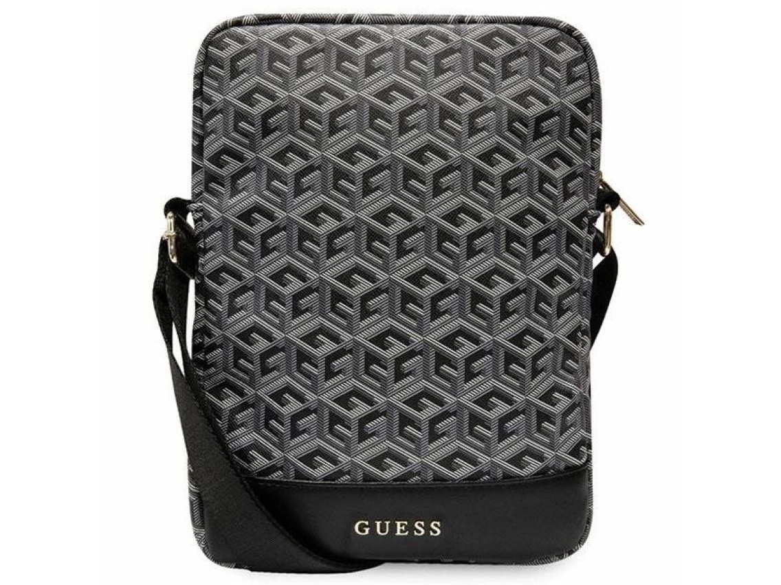 Bolso Guess GUTB10HGCFSEK de 25 cm (10") negro/negro GCube Stripe para tablet