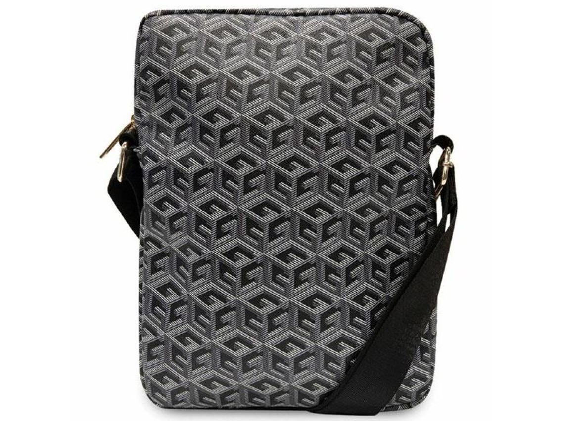 Bolso Guess GUTB10HGCFSEK de 25 cm (10") negro/negro GCube Stripe para tablet