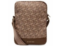 Bolso Guess GUTB10HGCFSEW de 25 cm (10"), marr�n/marr�n, con estampado de rayas GCube.
