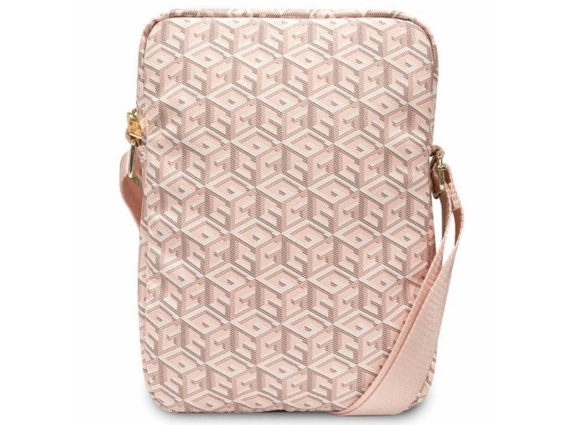 Bolso Guess GUTB10HGCFSEP de 25 cm (10") rosa/rosa GCube Stripe para tablet
