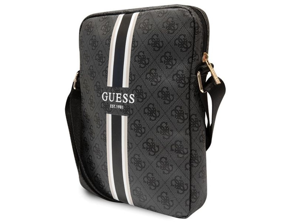 Bolso Guess GUTB10P4RPSK de 10" negro/negro con rayas 4G para tablet