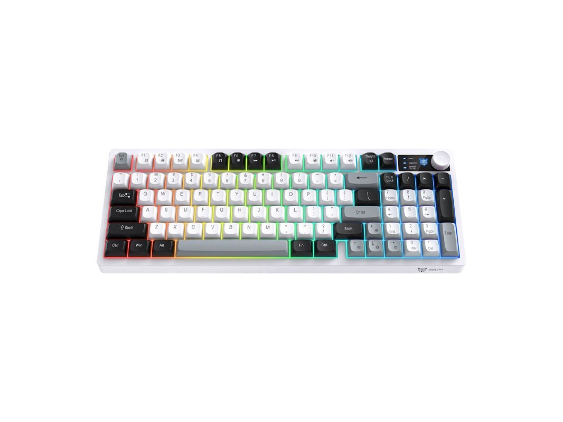 Teclado para jogos Onikuma MT902 2.4G (preto e branco)