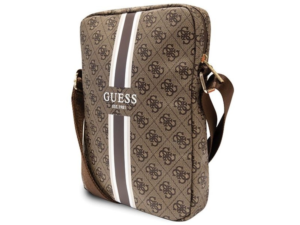 Bolsa Guess Bag GUTB10P4RPSW para tablet de 10 polegadas com listras marrons 4G