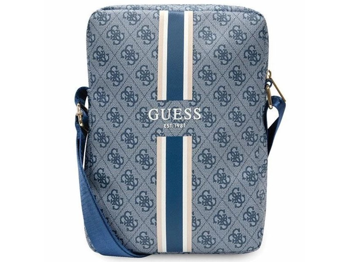 Bolsa Guess Bag GUTB10P4RPSB para tablet de 10" com listras azuis/azuis 4G