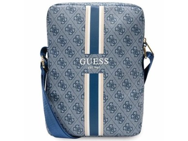 Bolso Guess GUTB10P4RPSB de 10" azul/azul con rayas 4G para tablet.