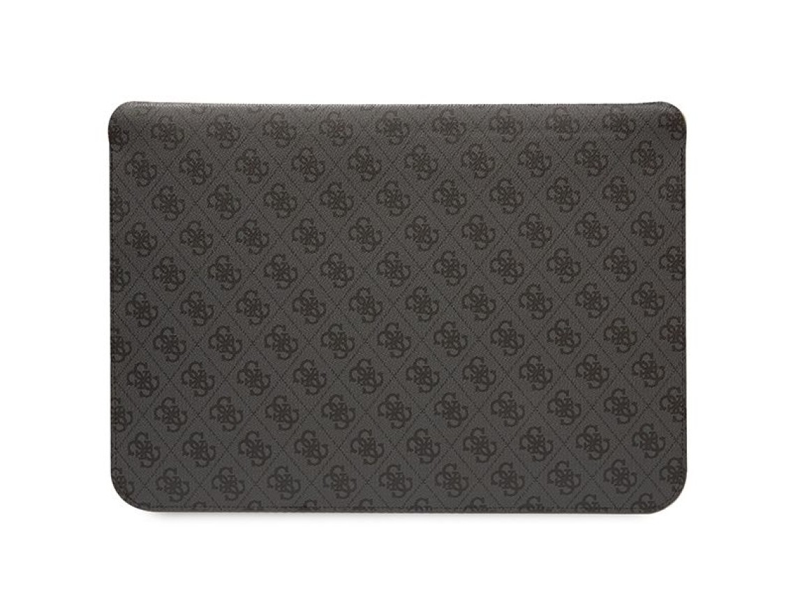 Capa Guess 4G com estampa de listras para laptop de 14" - preta