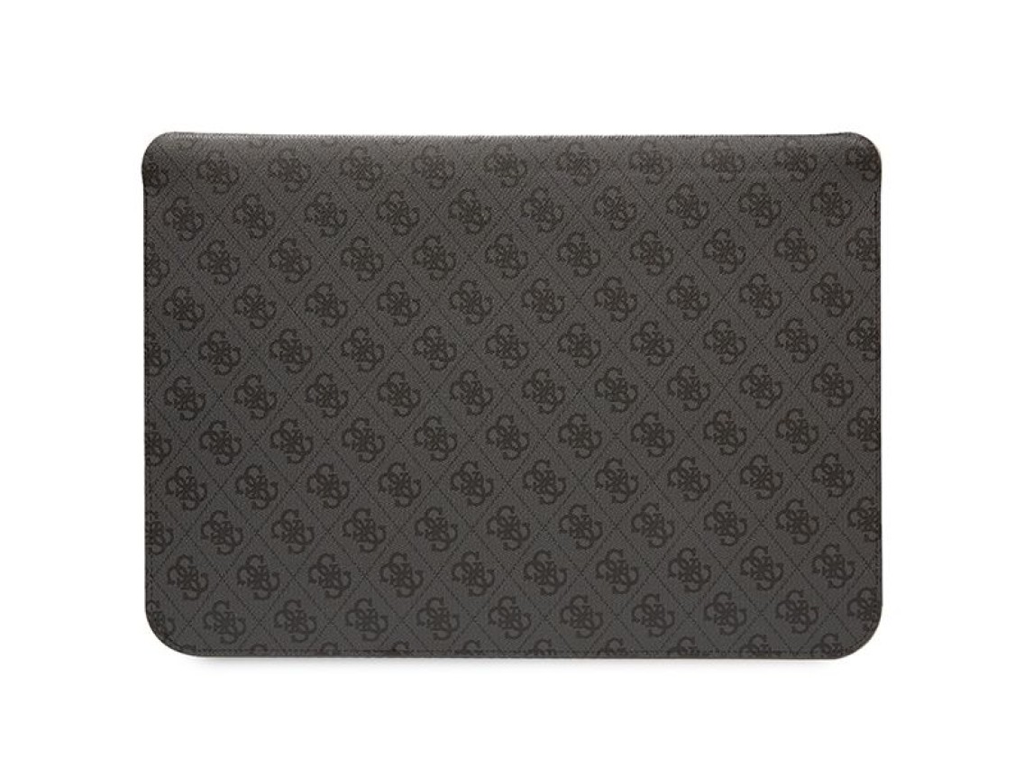 Capa Guess 4G com estampa de listras para laptop de 16" - preta
